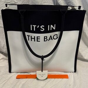 Kate Spade Monochrome Tote with Bold Text